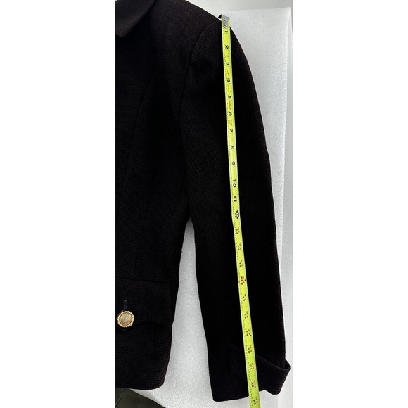 Ilie Wacs Blazer Knit Tweed Vtg Union Made Size 8 Career Office Classy Brown - Picture 9 of 10